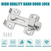 ZiYuya Flip Sliding Door Lock, Stainless Steel Door Bolt Latch