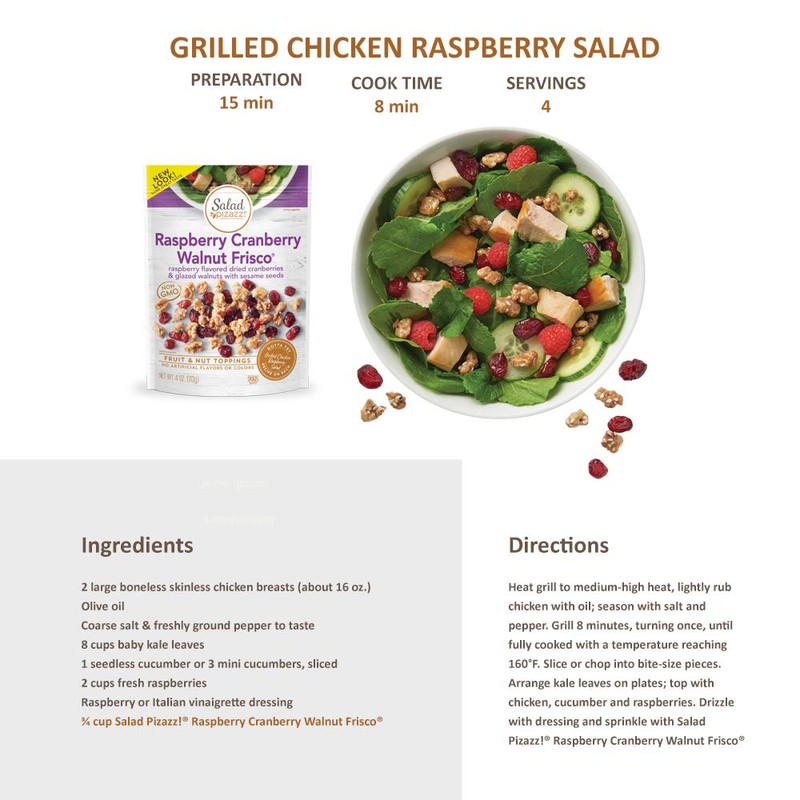 Salad Pizazz Salad Toppers, Raspberry Cranberry Walnut Frisco, 4 Oz