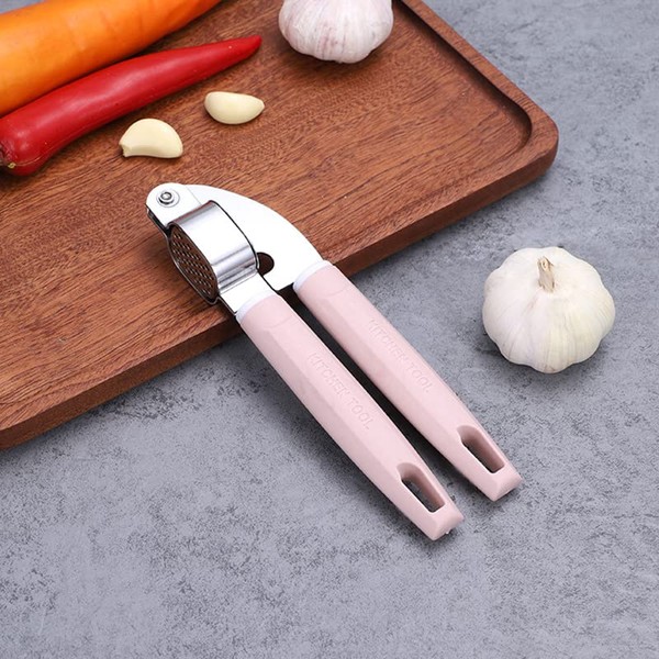 Blue Garlic Press Manual Garlic Press with Comfortable Handle Easy