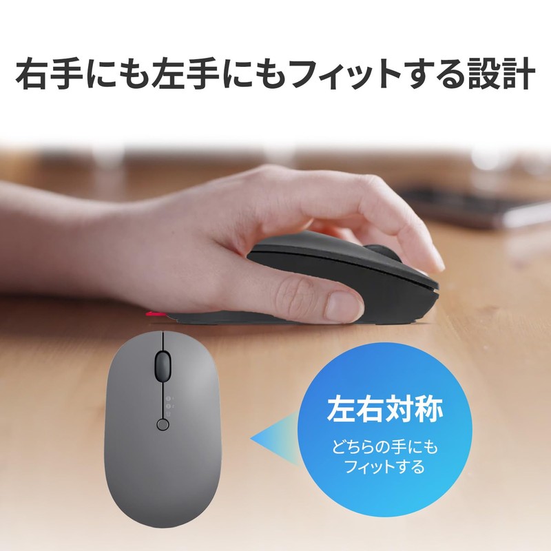 Lenovo 4Y51C21217 Go USB Type-C Wireless Multi-Device Mouse, Black, Wireless