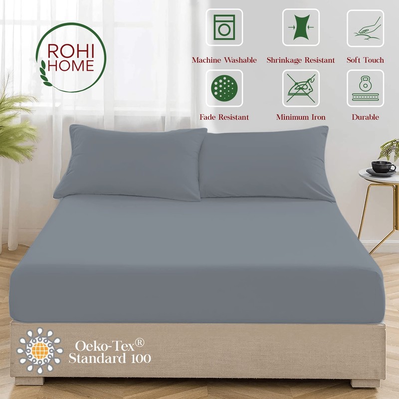 Rohi Double Fitted Sheet 10” (25 cm) – Easy Care
