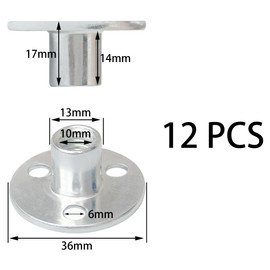 12 PCS 3 Holes Backplate Nuts,T Shaped Tee Nut (M10)