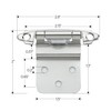 Ravinte 20 Packs (10 Pairs) 3/8 inch Inset Polished Chrome