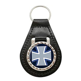 Giftshop UK German Navy Leather Keyring