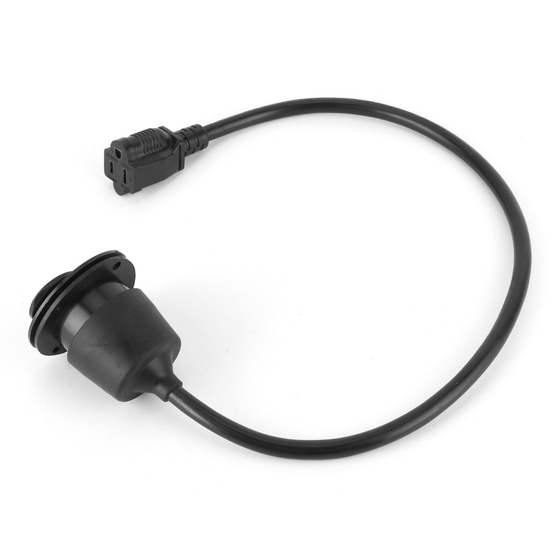 15A Power Inlet Port Plug with Integrated 20in Extension Cord
