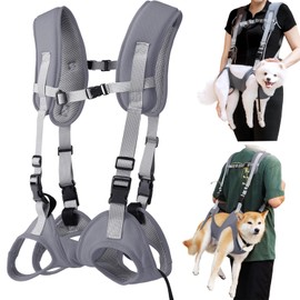 ZILVERA Mochilas para Llevar Perros,Bolsa transportadora para Perro,Mochila para Perro Mediano/Chico con Hebilla Ajustable para Mascota Perro y Gato,Bolsa de Viaje para Senderismo Ciclismo(Gris, M)