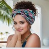Diadema cruzada con estampado bohemio para mujer, banda elástica para