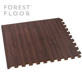 Forest Floor 5/8 Inch Thick Printed Foam Tiles, Premium Wood Grain Interlocking Foam Floor Mats, Anti-Fatigue Flooring, Slate, 24 Sq Ft