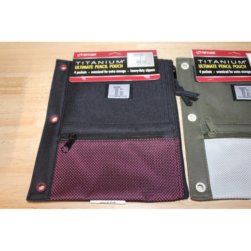 Top Flight 2 PACK Top Flight Titanium Ultimate Pencil Pouch,