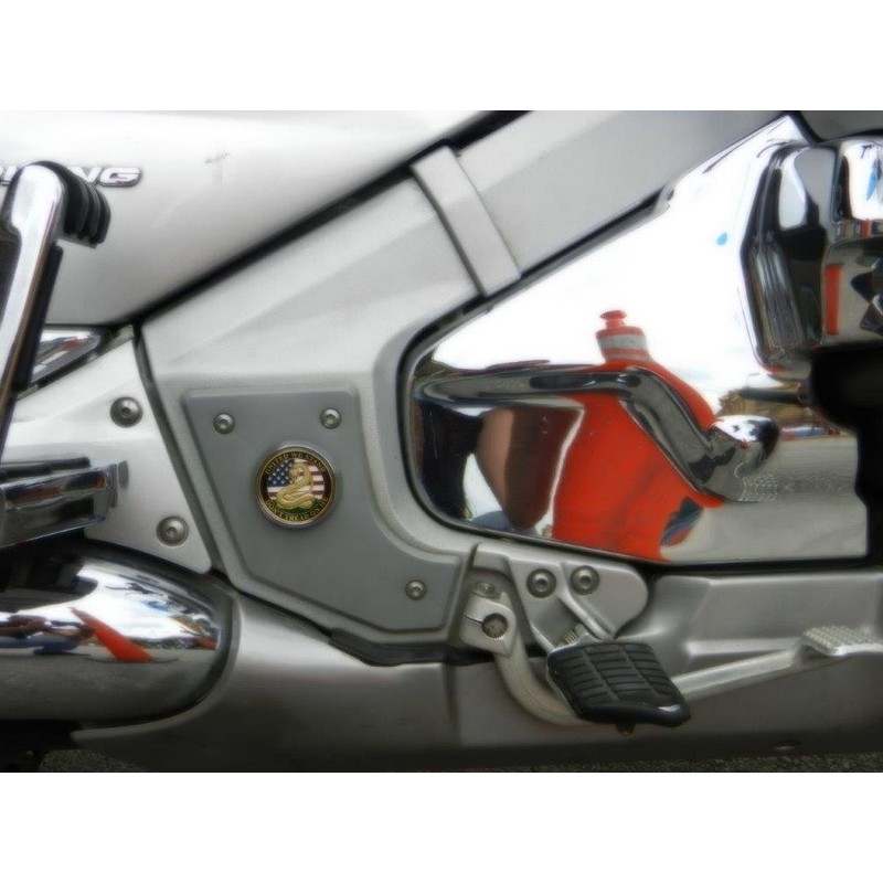 MotorDog69 Goldwing Coin Mount with Air Force Veteran