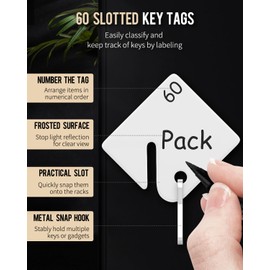 Uniclife Key Cabinet with 60 Keys and Combination Lock, Wall Mounted Key Organizer with Code, Black Digital Security Box with White Keyrings