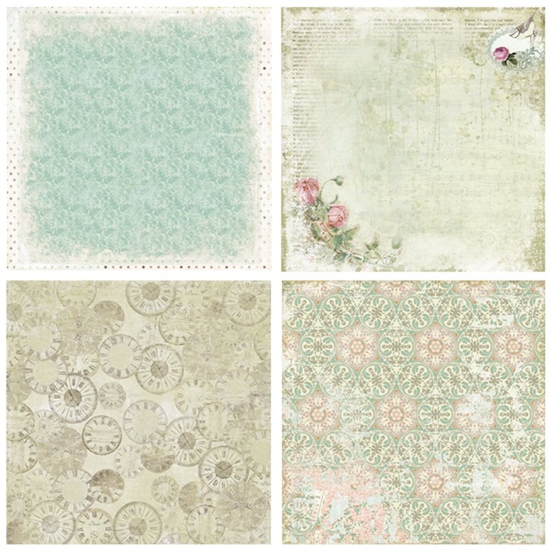 Scrapbooking Pads Paper 24pcs Patterned Paper Stamped Paper DIY Decorative