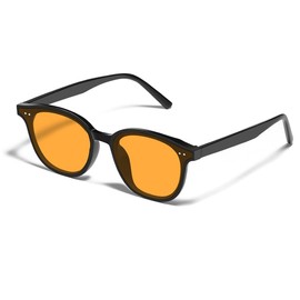 FEISEDY B1053 Men's Sunglasses, Boston, Korea, Sheer, UV Protection, Round, Popular, Fashion, Golf, orange