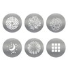 Soonphp 6pcs/Set Round GOBO Kit,2.6" Metal Plate with Hollow Patterns