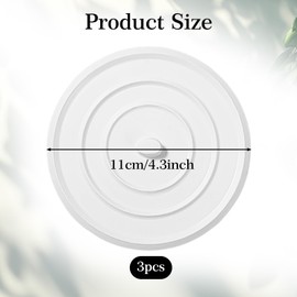 3Pcs Bathtub Drain Stopper, 4.3 Inches Universal Sink Stopper, Sink Drain Cover, Silicone Drain Cover for Kitchens Bathrooms Laundry Accessories (White)﻿