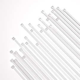 Aroono 14 Inch Heavy Duty White Zip Ties, for Indoor/Outdoor, Home, Fence and More（500 PCS）