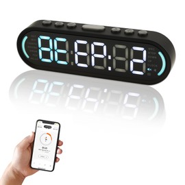 Gym Timer,Gym Clock,Count Down/Up,Interval Timer Clocks With Stopwatch,LED Digital Wall Clock,Countdown clock,Training Timer,Adjustable Volume,for Gym Home Garages,Office,Classroom