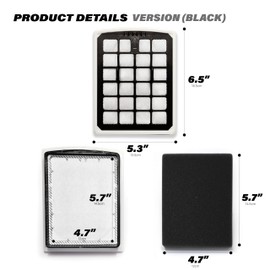 Vacuum Cleaner Filter Replacement Fit For Eureka NEN180 NEN186BL, Dust Cup Filters, Hepa Filters Fit For Eureka Bagless Canister Vacuum Cleaners (2pc-Dustcup Filter)