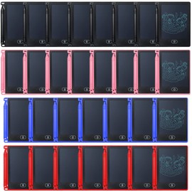 Zonon LCD Writing Tablet Mini Electronic Doodle Board Graphics Educational Toys Learning Writing Pad Erasable Drawing Pad Reusable Preschool Art Toys for Kids Birthday, 4.72 x 3.54 Inches (30 pcs)