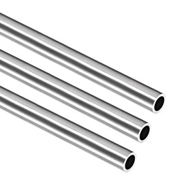GLOKUUCA 304 Stainless Steel 8mm OD 300mm Length - 3Pcs Round Metal Pipe Fits for Industrial Applications - Stainless Steel Seamless Straight Pipe Tube - (1mm Thickness)