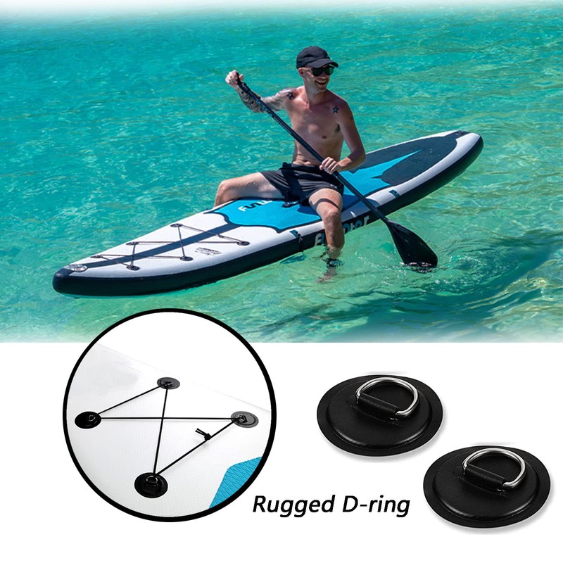 TONLOOEEL 6 Pack 3.15'' Stainless Steel D-Ring Circular Patch for