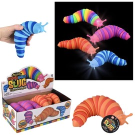 Rhode Island Novelty 7" Light-Up Wiggle Sensory Slug (1 Per Order, Style May Vary)
