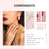 NAILOG Semi-cured Gel Nail Stickers (34 Pieces), Long Lasting, Salon