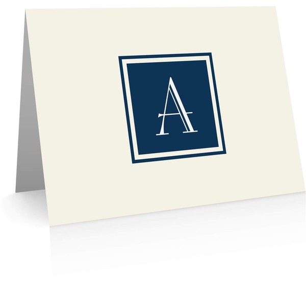 Monogram Stationery Note Cards - Monogram Thank You Cards (A)