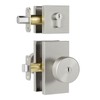 HIEMEY Brushed Satin Nickel Exterior Door Knob with Deadbolt and