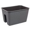 Railing Box L 39 cm Brown Rattan Look Balcony Box