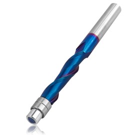 Mesee Upcut Spiral Flush Trim Router Bit, 1/4-Inch Shank Nano Coated Solid Carbide Spiral Router Bit with Bearing Guide Up Cut Flush Trim Bit CNC Woodworking Milling Tool - 1-1/8 Inch Cutting Length