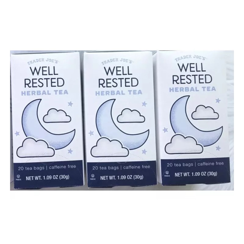 Trader Joe's 3 Packs Trader Joe's Well Rested Herbal Tea