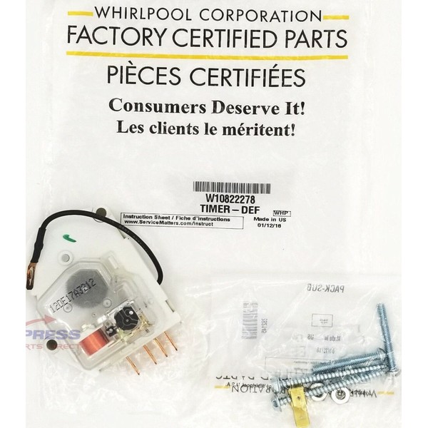 Whirlpool Y0055525, Y0056627, Y0056768, Y0056906, Y0311209 OEM Defrost Timer