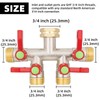 DINGBAI Hose Splitter 4 Way, High Flow Garden Hose Splitter,