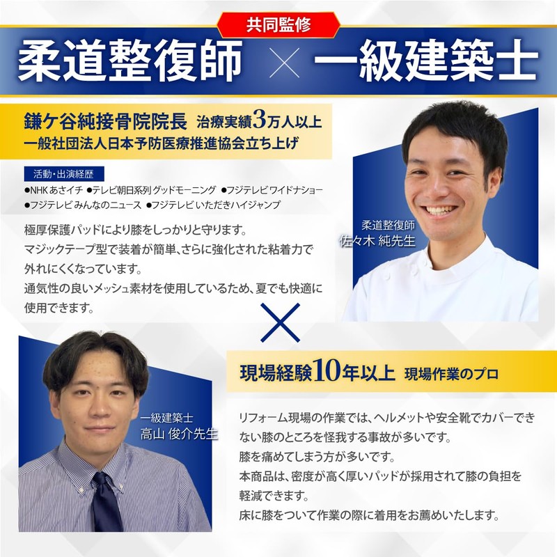 【Jointly Developed by a Veteran Architect × Judo The】Knee Pads