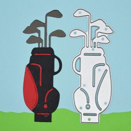 Golf Bag & Clubs Metal Cutting Die – Golfing Silhouette Cutting Die for Card Making & Crafts
