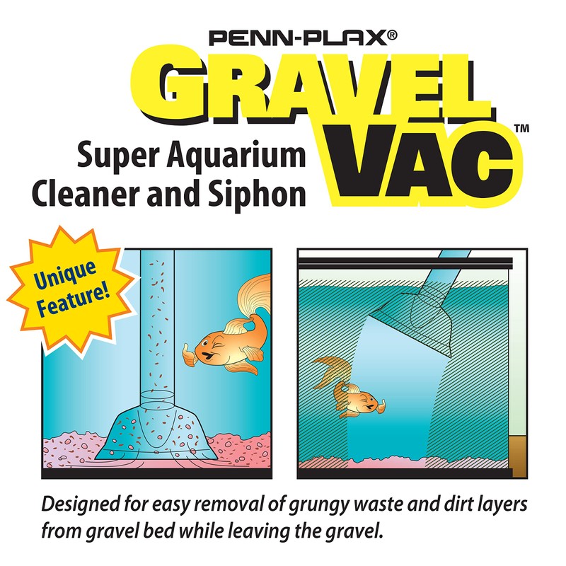 Penn-Plax Gravel Vacuum for Aquariums | Make cleaning and tank