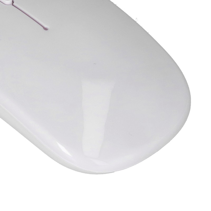 Wireless Mouse Rechargeable DualMode 2.4G Ergonomic Mute Optical Computer Accessories(White