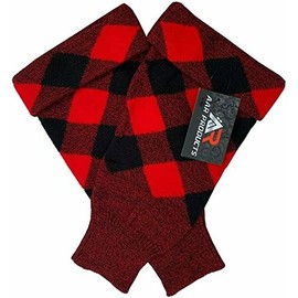 Kilt Hose Top In Red/Black color Unisex Adult Sporrans Sizes Small to Large (Medium)