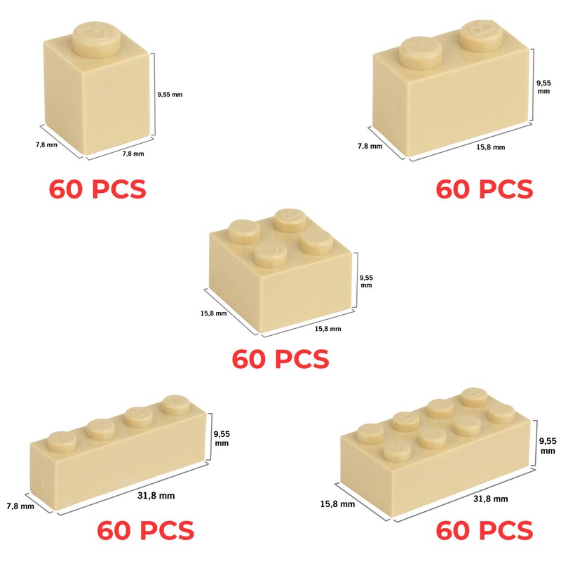 Q-BRICK QBBOX-094-BX300 Stud Building Blocks'' Brick Box, Multi Colour
