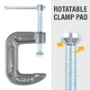 Olympia Tools Heavy Duty Cast Iron C-Clamps with 1-Inch Jaw