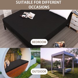Mecerock Mattress Protector, Breathable and Soft Waterproof Mattress Protector, Mattress Cover, Black King Mattress Cover