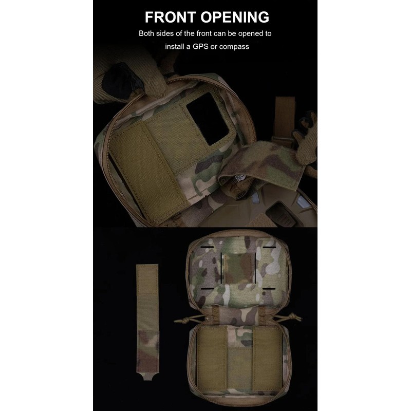 AZB Tactical Vest Phone Holder with Accessory Bag, Universal Phone