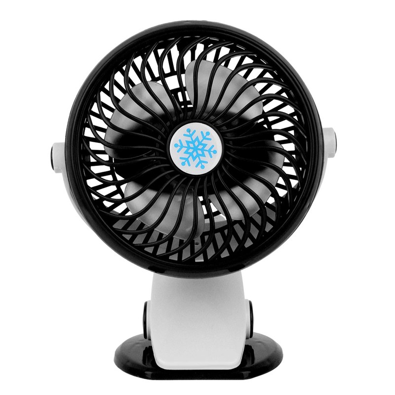 Portable Mini USB Table Fan Rechargable Battery Clip On Desk