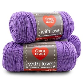 Red Heart With Love Yarn, 3-Pack-Lilac 3 Pack