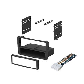 Single DIN Car Stereo Radio Mounting Installation Dash Kit for 2001 2002 2003 2004 2005 Honda Civic (Dash Kit + Wiring Harness)