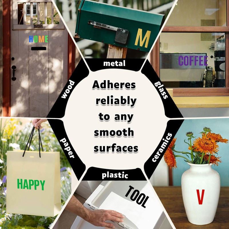 3 Inch Large Alphabet Stickers Vinyl Adhesive Letters 288 Pieces