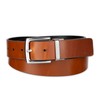 Cole Haan Men's Reversible Embossed Logo Loop Casual Belt, Tan/Black,
