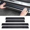 LANZMYAN Car Door Sill Protector,4D Carbon Fiber Anti-Scratch Cover Strips,Universal
