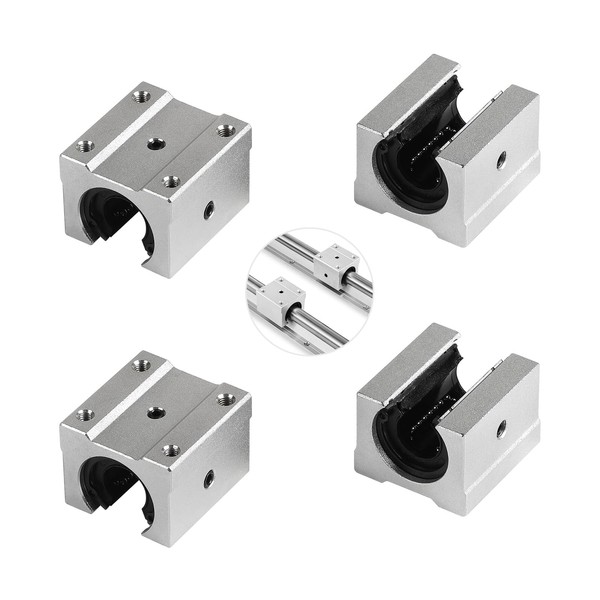 SWAWIS SBR16UU Open Linear Ball Bearings Sliding Block, Aluminium Alloy